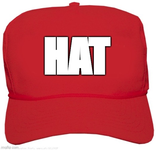 Image title | HAT | image tagged in blank red maga hat,worst,meme of the day,meta,humor | made w/ Imgflip meme maker