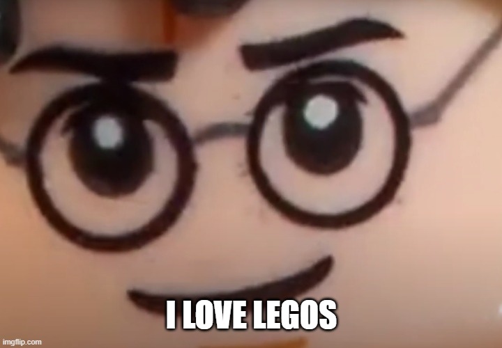 Harry Potter Derp | I LOVE LEGOS | image tagged in harry potter derp | made w/ Imgflip meme maker