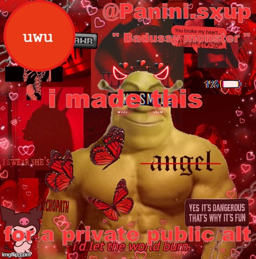 balz | i made this; for a private public alt | image tagged in panini sxup temp | made w/ Imgflip meme maker