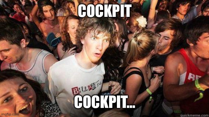 Sudden Realization | COCKPIT COCKPIT… | image tagged in sudden realization | made w/ Imgflip meme maker