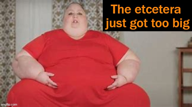 The etcetera 
just got too big | made w/ Imgflip meme maker