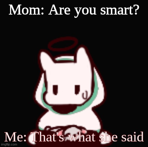 You aren't very smart are you | Mom: Are you smart? Me: That's what she said | image tagged in you aren't very smart are you | made w/ Imgflip meme maker