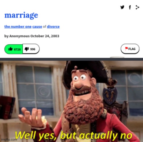 I mean...... | image tagged in well yes but actually no,marriage,divorce,funny,memes,funny memes | made w/ Imgflip meme maker