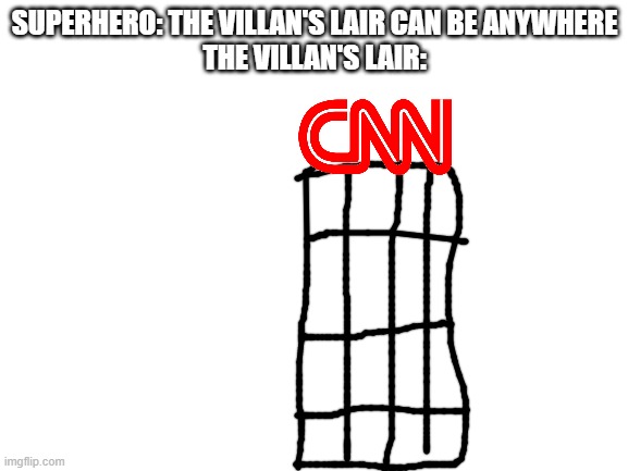 Blank White Template | SUPERHERO: THE VILLAN'S LAIR CAN BE ANYWHERE
THE VILLAN'S LAIR: | image tagged in blank white template | made w/ Imgflip meme maker