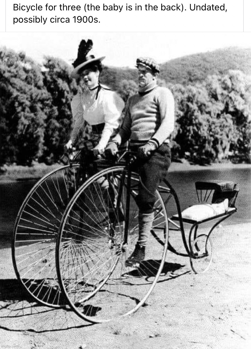 Tandem penny farthing | image tagged in tandem penny farthing | made w/ Imgflip meme maker