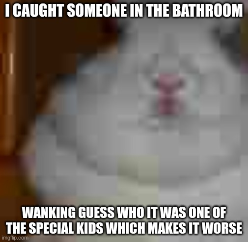 i hate life after i have seen this | I CAUGHT SOMEONE IN THE BATHROOM; WANKING GUESS WHO IT WAS ONE OF THE SPECIAL KIDS WHICH MAKES IT WORSE | made w/ Imgflip meme maker