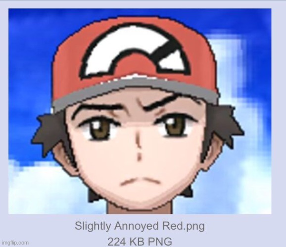 Slightly annoyed Red.png but better | image tagged in slightly annoyed red png but better | made w/ Imgflip meme maker