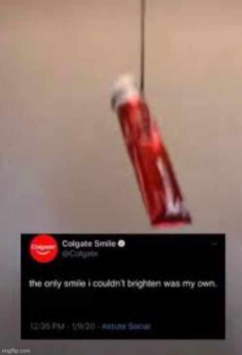 The only smile that can't be brightened... | image tagged in colgate,depression | made w/ Imgflip meme maker