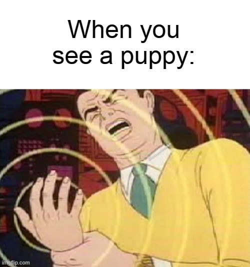 When you see a puppy: | made w/ Imgflip meme maker