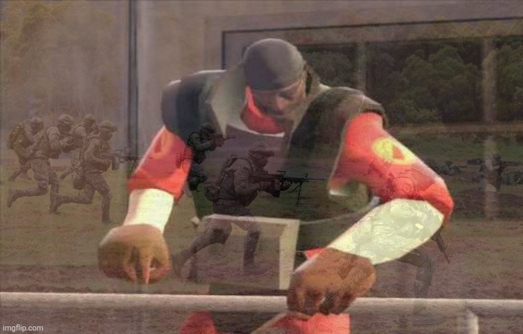 Demoman has PTSD | image tagged in demoman has ptsd | made w/ Imgflip meme maker