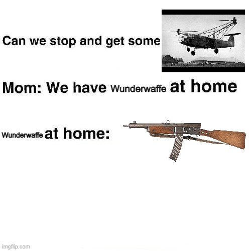 WW2 Wunderwaffe Forgotten Hope | Wunderwaffe; Wunderwaffe | image tagged in at home | made w/ Imgflip meme maker