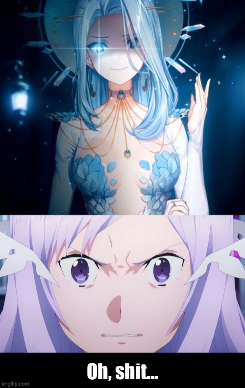 The Monarch Is Here | Oh, shit... | image tagged in monarch,amalee,quinella,sword art online,memes,multiverse | made w/ Imgflip meme maker