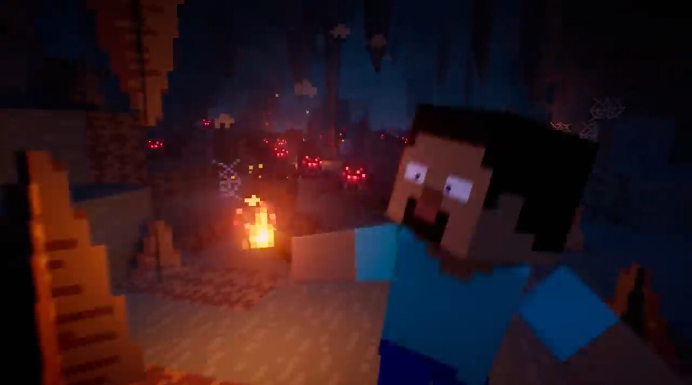 Minecraft Steve getting chased Blank Meme Template
