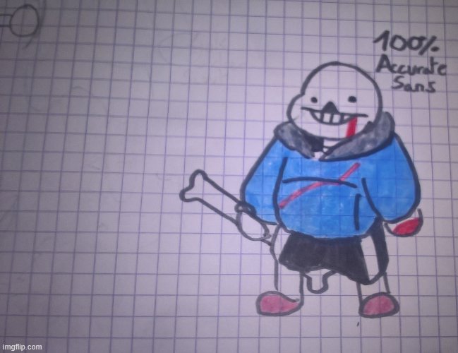 100% accurate sans | image tagged in 100 accurate sans | made w/ Imgflip meme maker