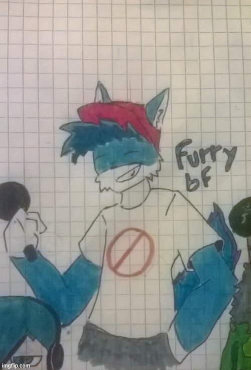 Furry bf | image tagged in furry boy friend redrawed | made w/ Imgflip meme maker