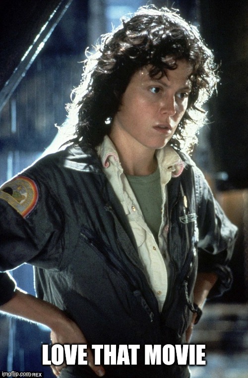 Sigourney Weaver | LOVE THAT MOVIE | image tagged in sigourney weaver | made w/ Imgflip meme maker