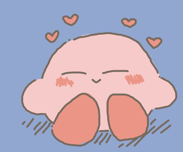 High Quality Kirby gives hearts Blank Meme Template