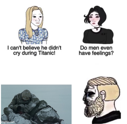 Stalingrad was a good movie | image tagged in chad crying | made w/ Imgflip meme maker
