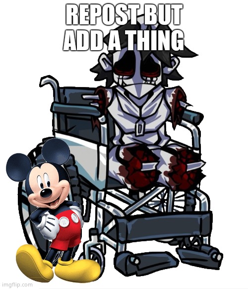 Gold in a wheelchair | REPOST BUT ADD A THING | image tagged in gold in a wheelchair | made w/ Imgflip meme maker