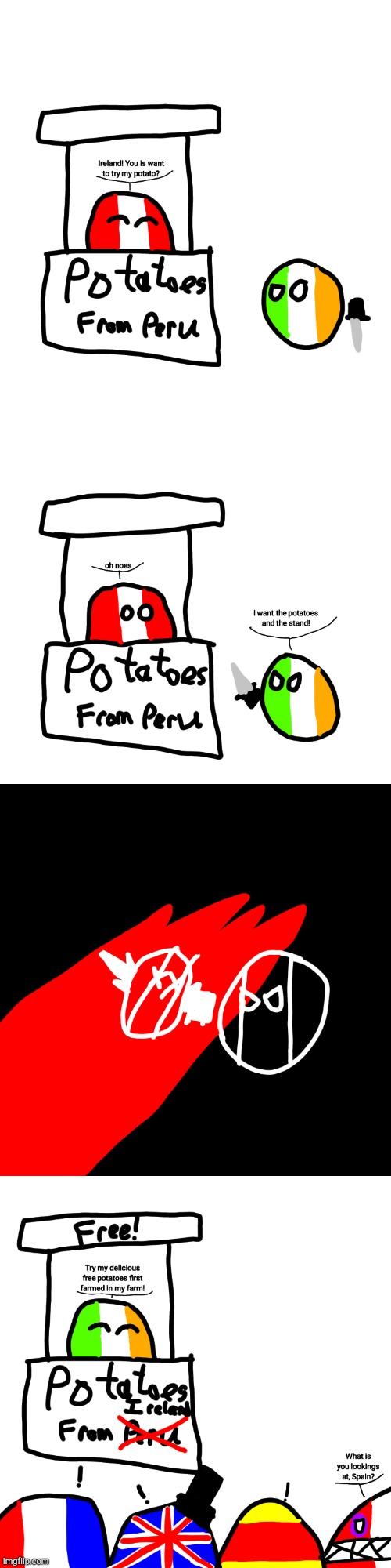 Why Ireland?! | image tagged in countryballs | made w/ Imgflip meme maker