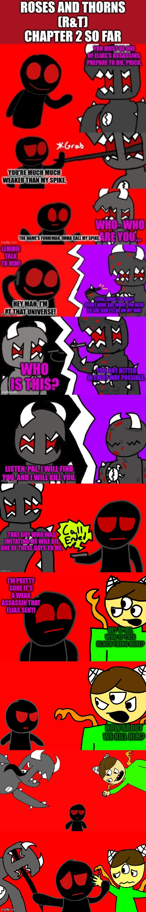 I'M PRETTY SURE IT'S A WEAK ASSASSIN THAT ELIAS SENT! HEY SPIKE, WHO IS THIS BLACK THING HERE? HOW ABOUT WE KILL HIM? | made w/ Imgflip meme maker