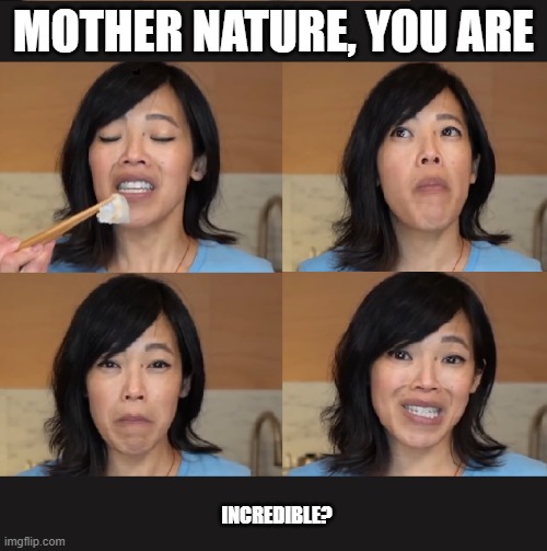 Mother Nature | MOTHER NATURE, YOU ARE; INCREDIBLE? | image tagged in nature,geoduck,cooking | made w/ Imgflip meme maker