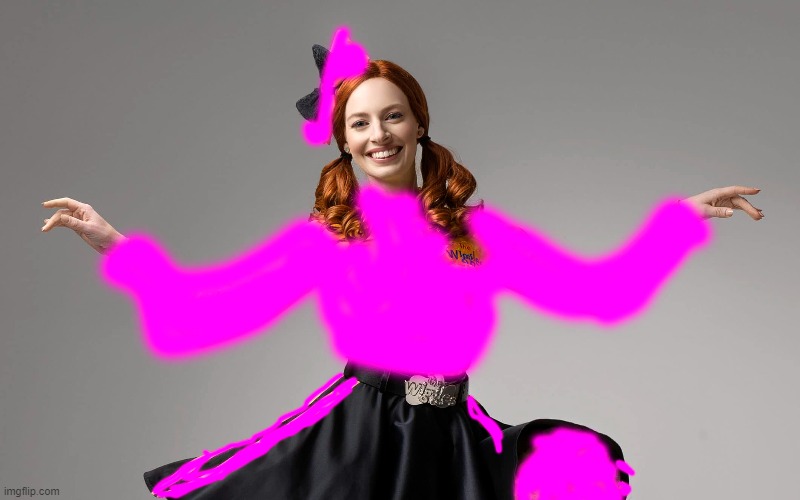 Emma the Pink Wiggle | image tagged in wiggles,female wiggles,pink wiggle | made w/ Imgflip meme maker
