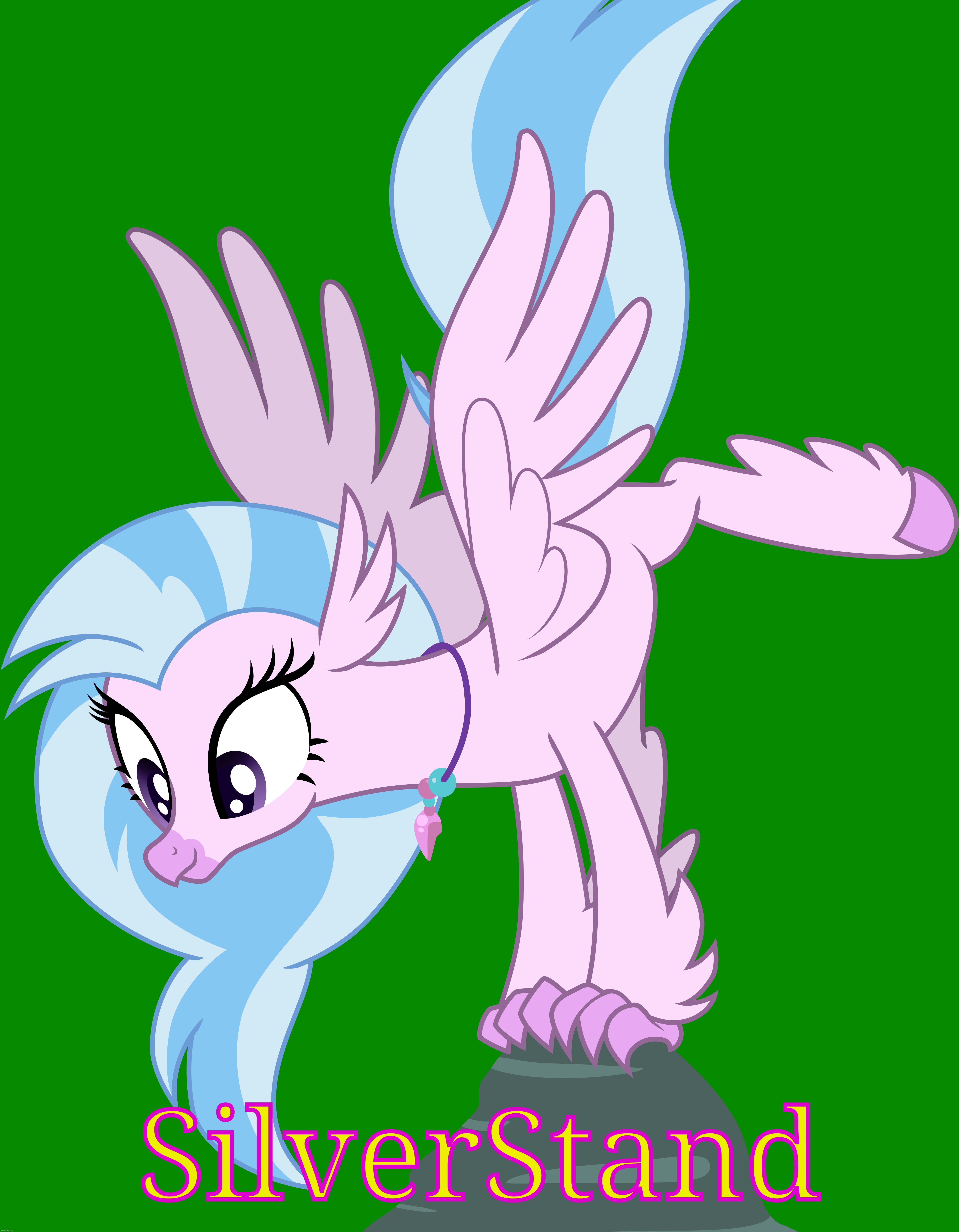 SilverStand | SilverStand | image tagged in silverstream,headstand,my little pony friendship is magic,derpibooru | made w/ Imgflip meme maker