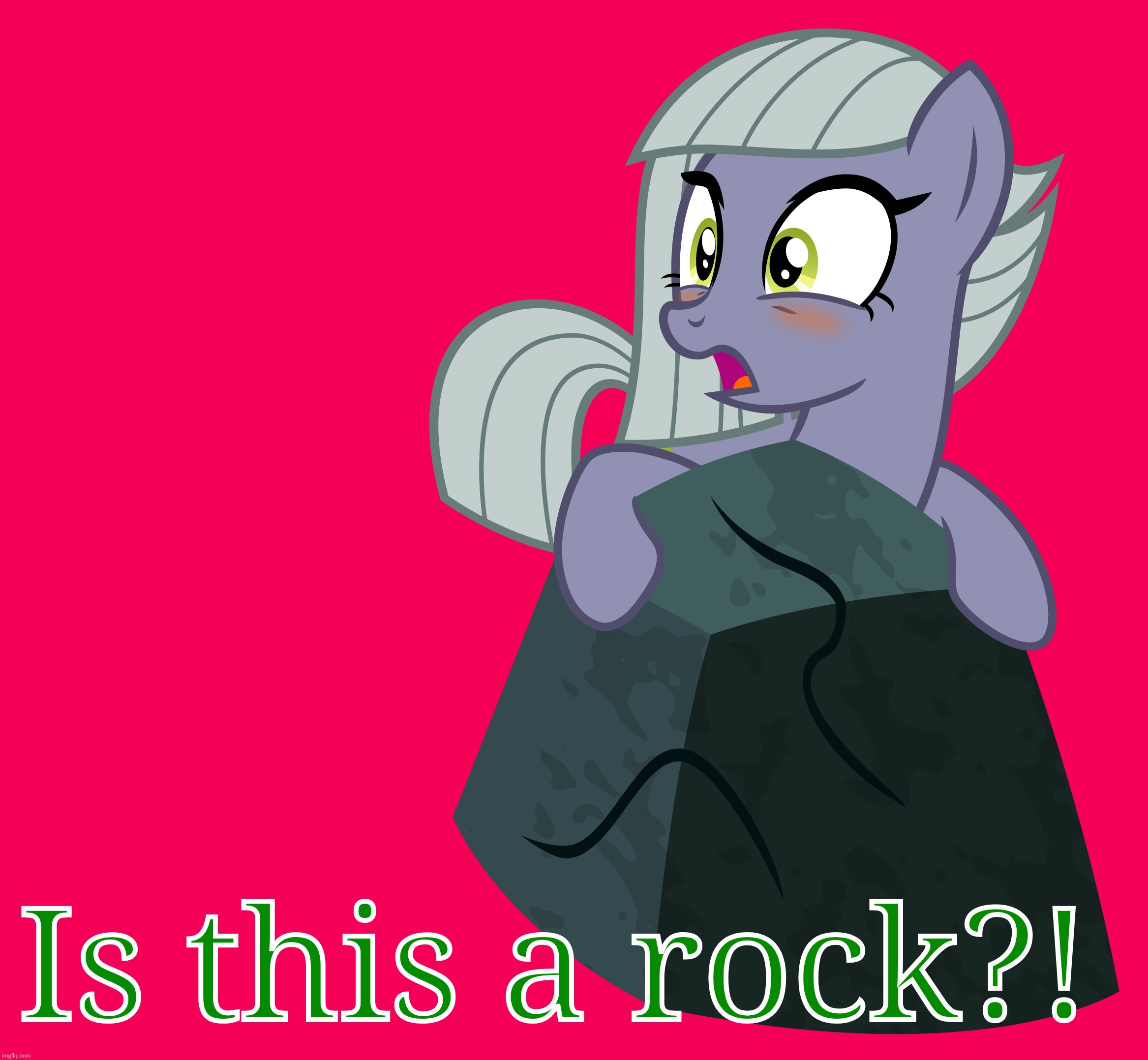 Is this a rock?! | image tagged in limestone pie,derpibooru,rock,my little pony friendship is magic | made w/ Imgflip meme maker