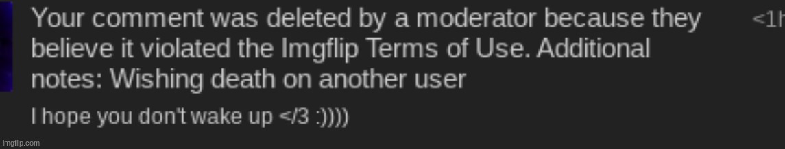 when snowflake mods can't tell difference between a joke and a death | made w/ Imgflip meme maker