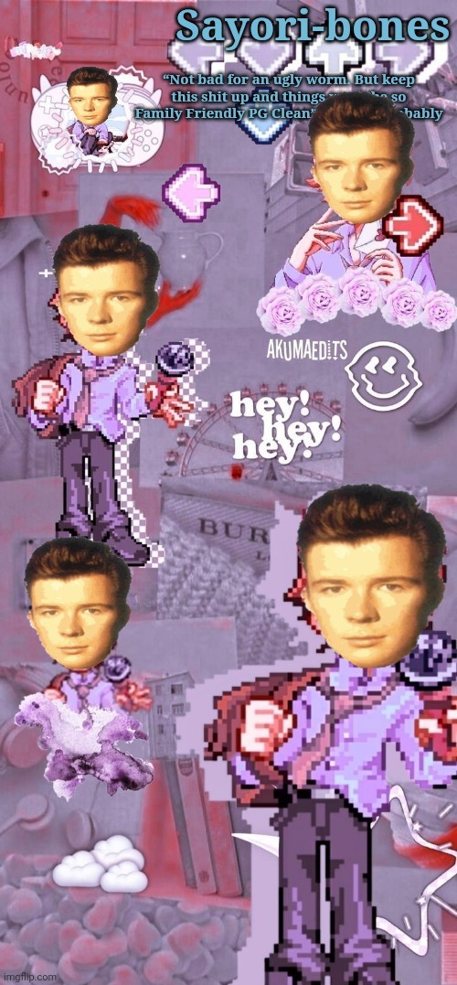 Rick astley temp bc I haven't made one in a literal minute | image tagged in senpai temp because i haven't made one in a hot minute | made w/ Imgflip meme maker