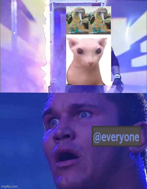 A new challenger in the annoying contest… | image tagged in randy orton undertaker | made w/ Imgflip meme maker