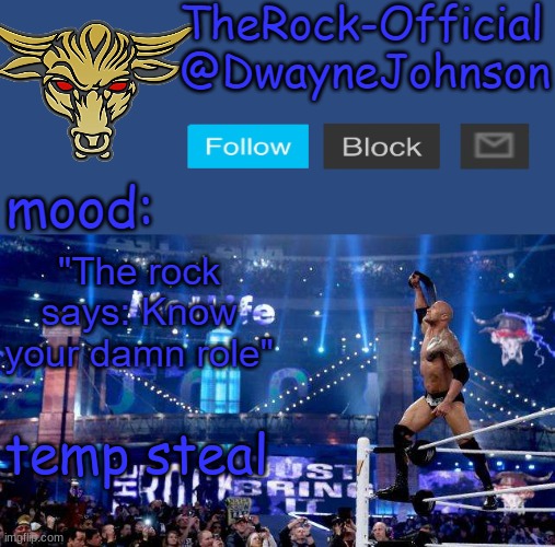 TheRock-Official announcement template | temp steal | image tagged in therock-official announcement template | made w/ Imgflip meme maker