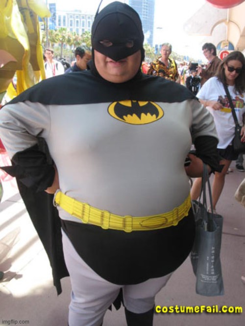 fat batman | image tagged in fat batman | made w/ Imgflip meme maker