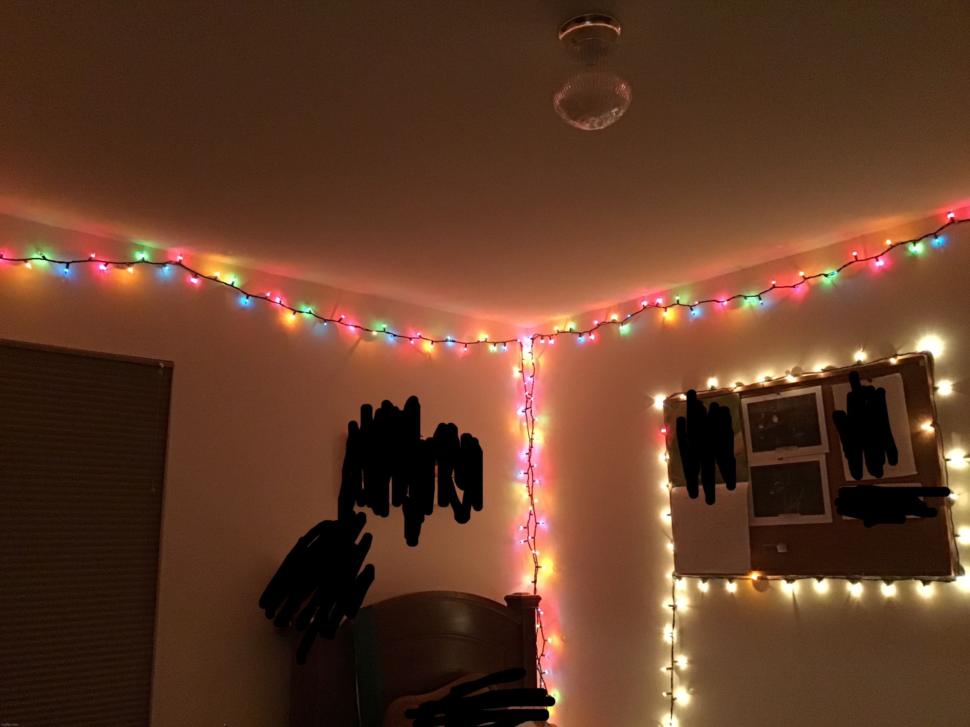 Offline because I was putting up a ton of lights in my room :). They look amazing | image tagged in memes,amazing,lights,mini lights | made w/ Imgflip meme maker