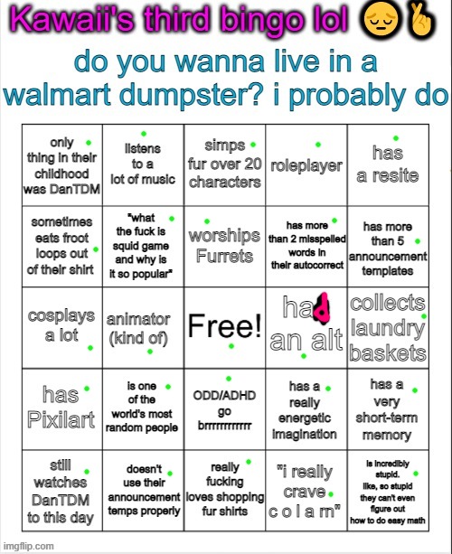 uaiusu | image tagged in some sort of bingo except its not a bingo or is it | made w/ Imgflip meme maker