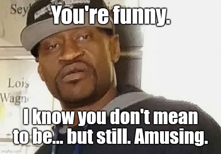 Fentanyl floyd | You're funny. I know you don't mean to be... but still. Amusing. | image tagged in fentanyl floyd | made w/ Imgflip meme maker