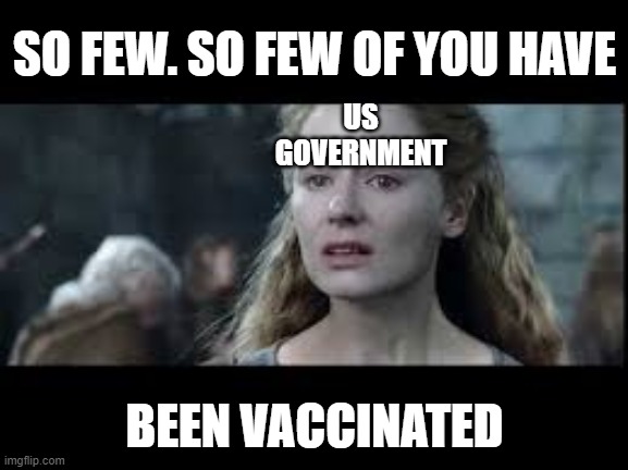 Eowyn | US GOVERNMENT; BEEN VACCINATED | image tagged in lotr eowyn,memes,funny,us government,vaccination,lotr | made w/ Imgflip meme maker