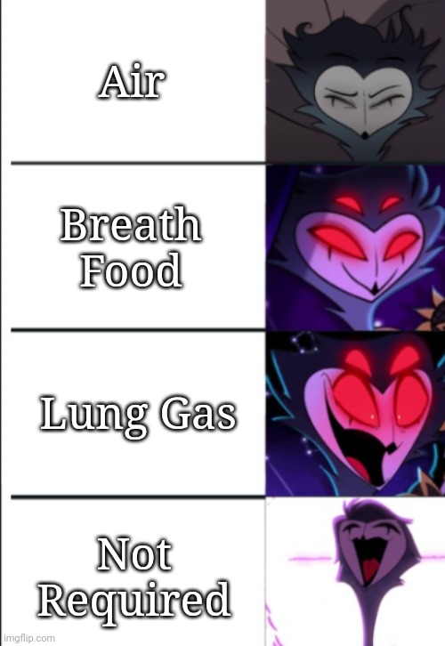 Stolas Reaction | Air; Breath Food; Lung Gas; Not Required | image tagged in stolas reaction | made w/ Imgflip meme maker