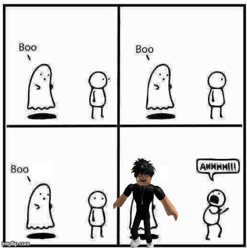 Ghost Boo | image tagged in ghost boo,slender | made w/ Imgflip meme maker