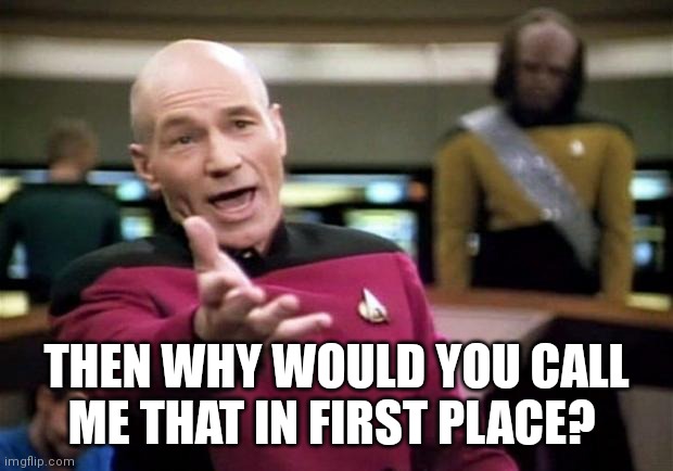 startrek | THEN WHY WOULD YOU CALL ME THAT IN FIRST PLACE? | image tagged in startrek | made w/ Imgflip meme maker