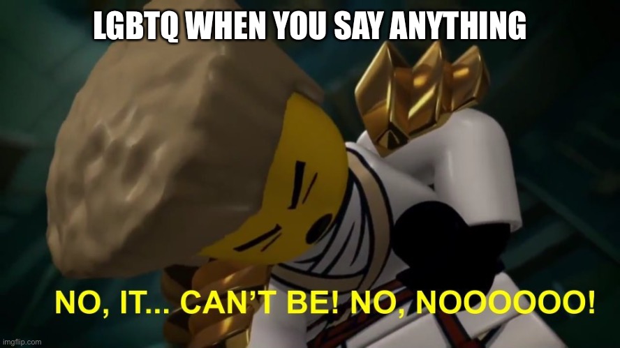 No, It Can't Be! | LGBTQ WHEN YOU SAY ANYTHING | image tagged in no it can't be | made w/ Imgflip meme maker