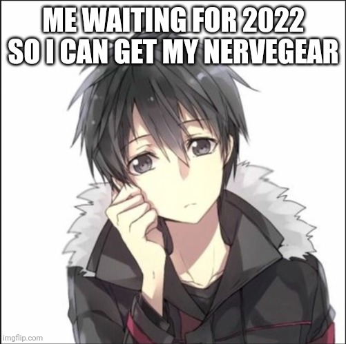 Sao |  ME WAITING FOR 2022 SO I CAN GET MY NERVEGEAR | image tagged in sao,anime | made w/ Imgflip meme maker