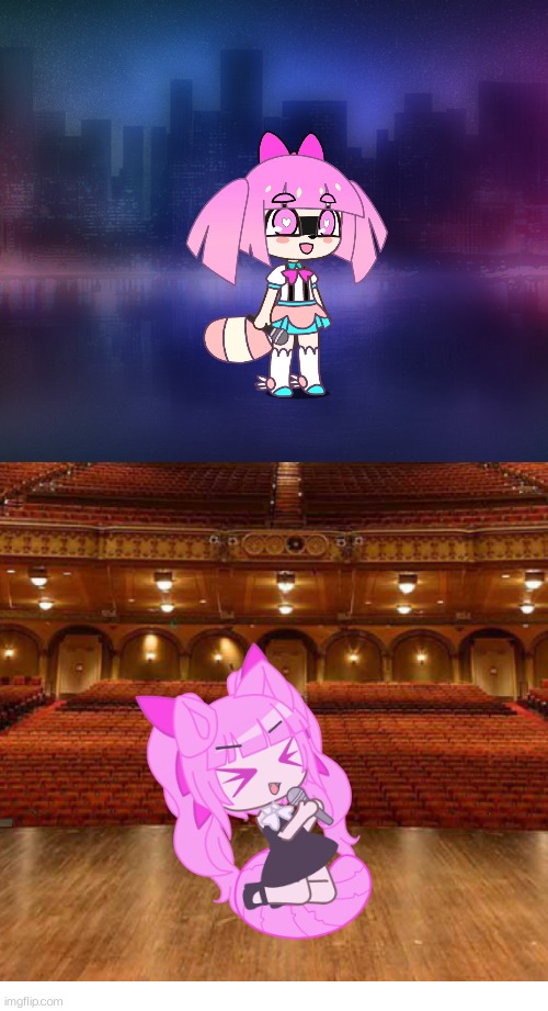 Pawket glow up | image tagged in blank transparent square,gacha club | made w/ Imgflip meme maker