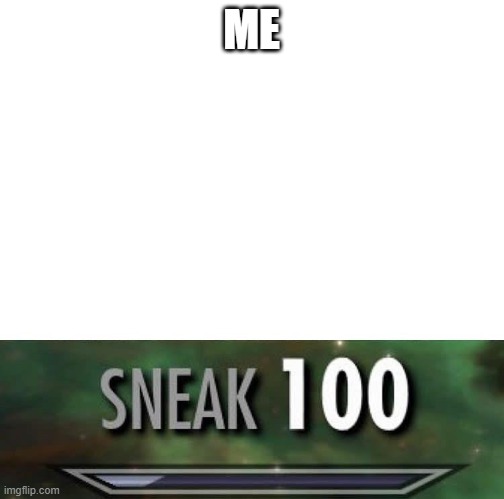 Sneak 100 | ME | image tagged in sneak 100 | made w/ Imgflip meme maker