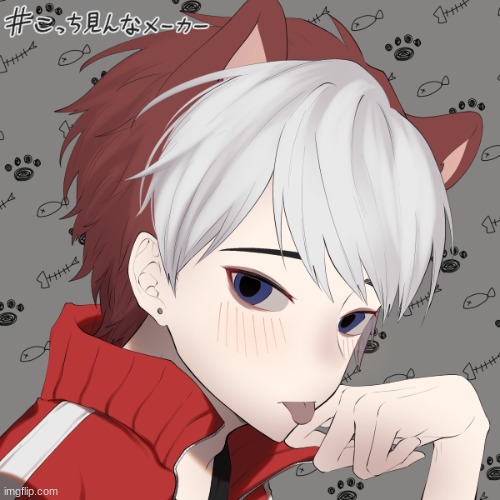 i tried to make Todoroki but it wouldn't let me do the hair or eyes right and there was nothing i could use for the mark. | image tagged in cute,cat | made w/ Imgflip meme maker