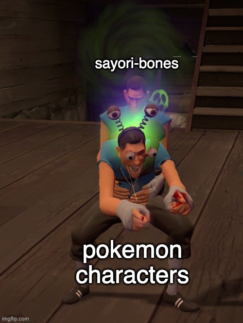 Cursed Cosmetics | sayori-bones; pokemon characters | image tagged in cursed cosmetics | made w/ Imgflip meme maker