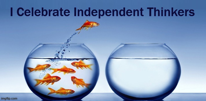 I Celebrate Independent Thinkers | made w/ Imgflip meme maker
