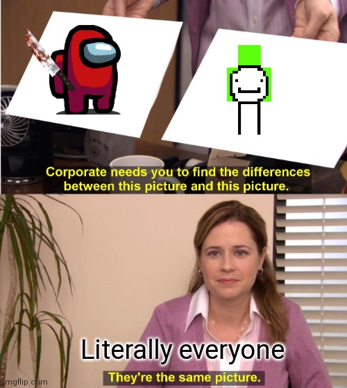 They're The Same Picture | Literally everyone | image tagged in memes,they're the same picture | made w/ Imgflip meme maker