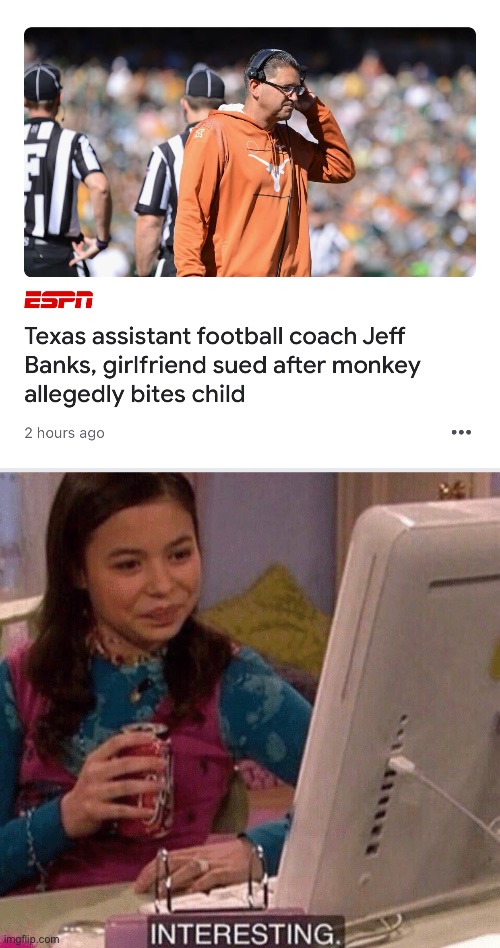 Hmm, are they challenging Florida? | image tagged in icarly interesting | made w/ Imgflip meme maker